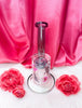 Smoky Pink Dried Floral Glass Water Pipe/Dab Rig
