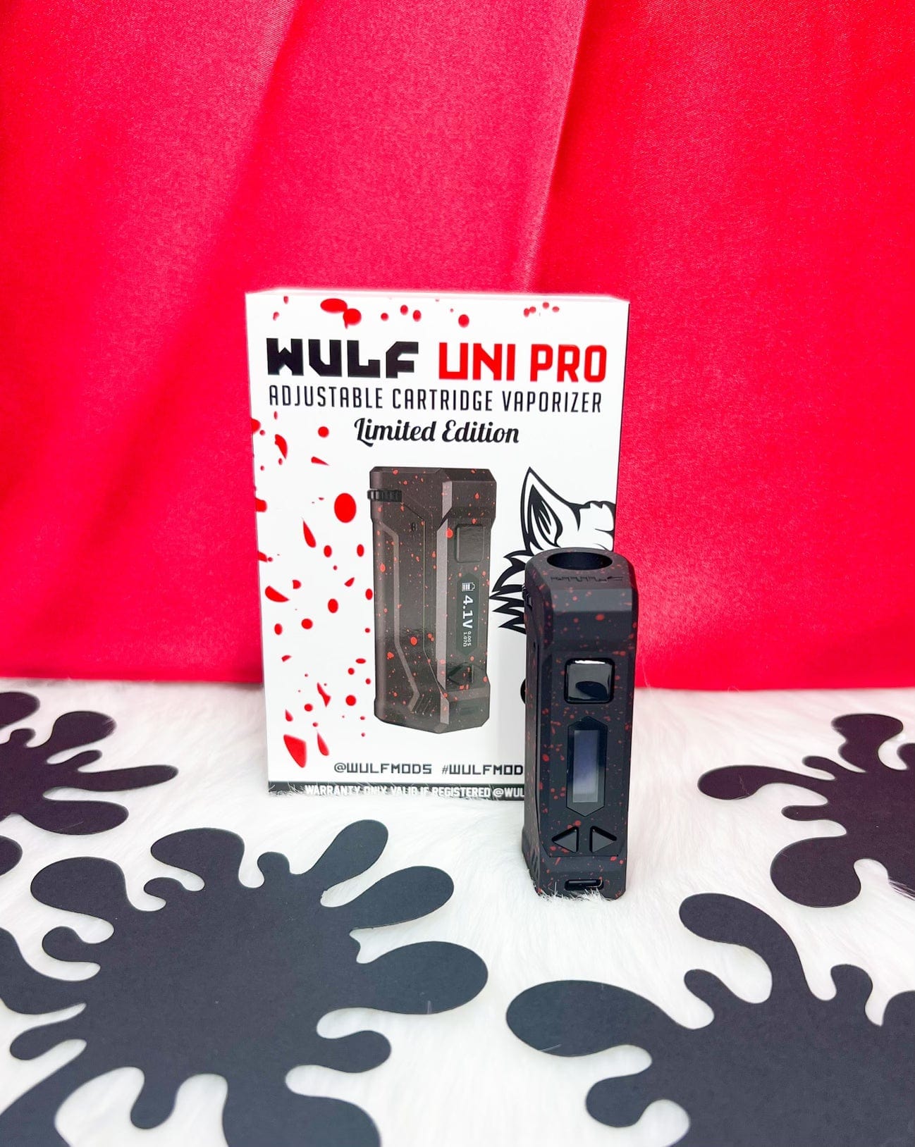 Wulf Blood Splatter Yocan Uni Pro 510 Threaded Battery Starter Kit Wulf Blood Splatter Yocan Uni Pro 510 Threaded Battery Starter Kit
