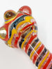 Red Yellow Swirl Dichro Glass Hand Pipe