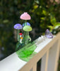 Sprouting Rainbow Mushroom Glass Water Pipe/Dab Rig