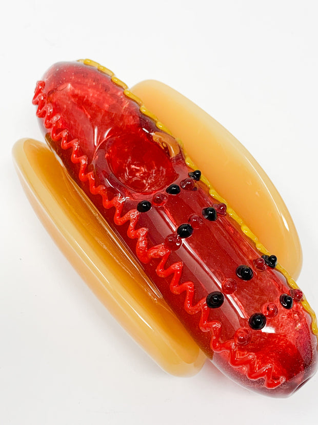 Hot Dog Glass Hand Pipe