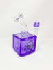Freezable Glycerin Neon Square Bent Neck Glass Water Hand Pipe/Dab Rig