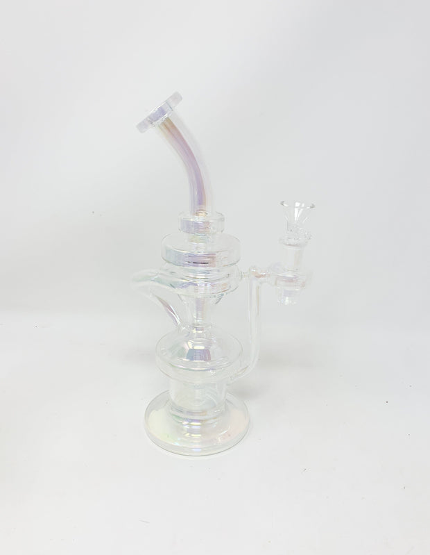 StayLit Iridescent 3 Chamber Recycler Glass Hand Pipe/Dab Rig