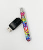 510 Threaded Battery Rainbow Cats Fuchsia Rhinestone Starter Kit