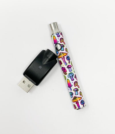 510 Threaded Battery White Neon Mushrooms Starter Kit