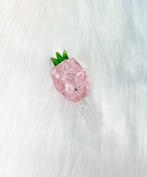 Pink Pineapple Crystal 14mm Glass Bowl