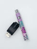 510 Threaded Battery Purple Stripe Floral Vape Pen