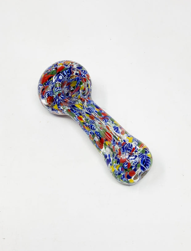 Blue confetti Speckled Glass Hand Pipe