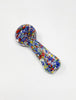 Blue confetti Speckled Glass Hand Pipe