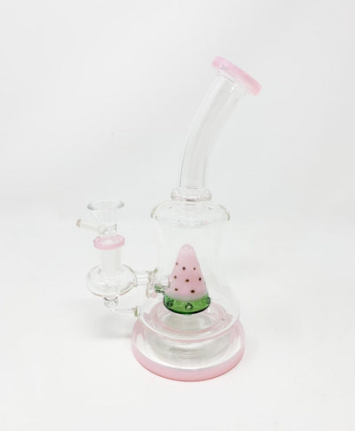Pink Watermelon Glass Water Pipe/Dab Rig