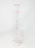 StayLit Pink Double Perc 18in Beaker Glass Water Pipe/Dab Rig