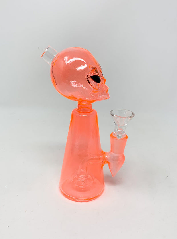 6.5in Neon UV Alien Glass Hand Pipe/Bong/Dab Rig