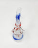 Red White and Blue Swirl Bubbler Glass Hand Pipe