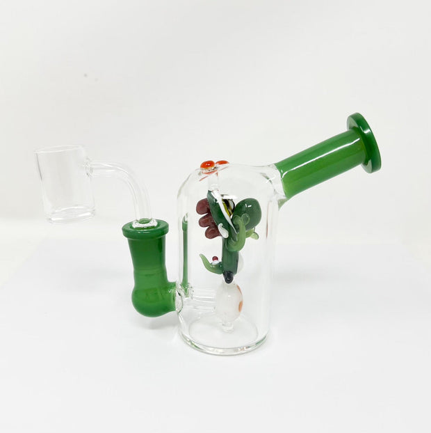 Yoshi Dinosaur Glass Water Pipe/Dab Rig Set