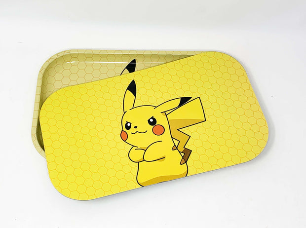 Pokemon Pikachu Yellow Magnetic Rolling Tray with Lid