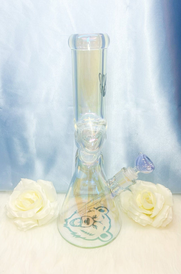 Iridescent 12 Inch Zong Glass Water Pipe/Bong