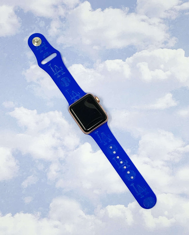 LA Baseball Engraved Silicone Apple Watch Band
