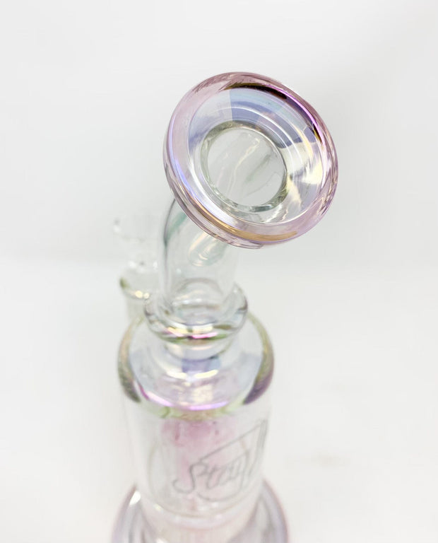 StayLit Iridescent Double Tree Perc Bent Neck Glass Water Pipe/Rig