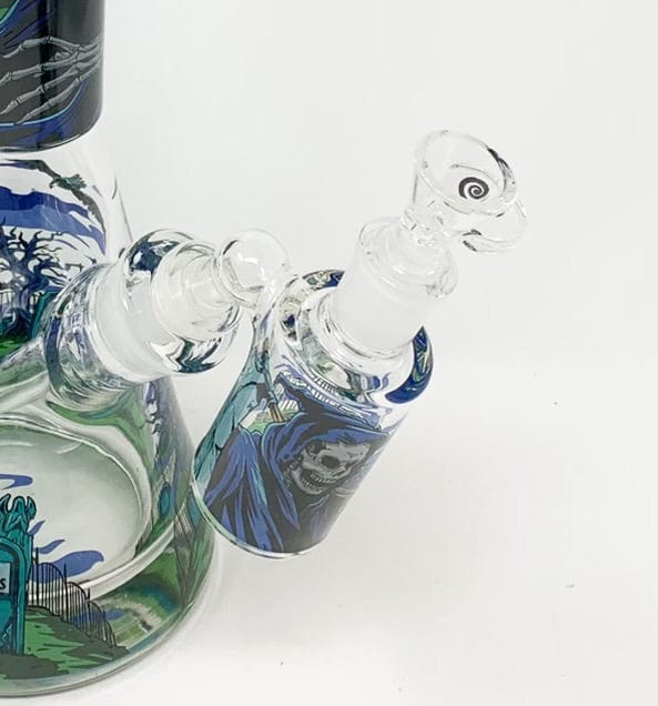 Wormhole Grim Reaper Beaker Glass Water Pipe 16in Bong