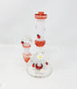 Red Ladybug Daisies Straight Neck Glass Water Pipe/Rig