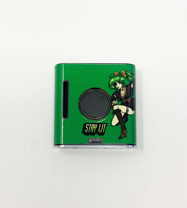 510 Threaded VMod Battery Green Ninja Anime Girl Starter Kit
