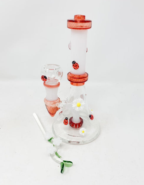 Red Ladybug Dab Rig Glass Water Pipe For Sale|StayLit Design