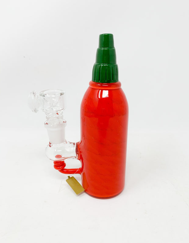 Empire Glassworks Sriracha Sauce Water Hand Pipe/Dab Rig