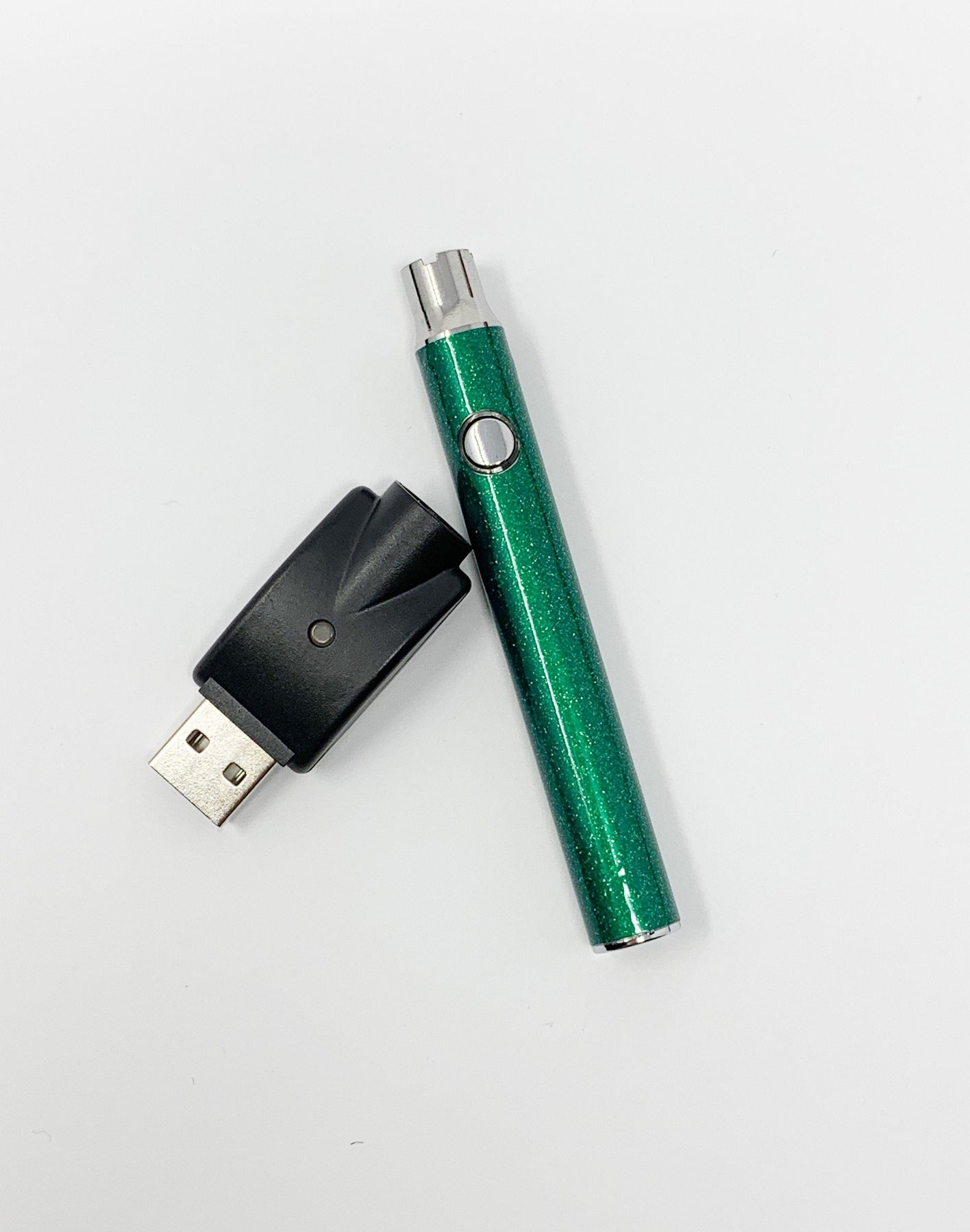 blue green res loghts vape 510 Threaded Battery Emerald Glitter Starter Kit American Made. Built to CLX Reload Salts Select Flavor ::Strawberry B Pop