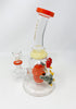 8.75in Red Monster Glass Water Hand Pipe/Dab Rig