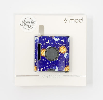 510 Threaded VMod Battery Blue Sun Moon Stars Starter Kit