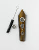 Tigers Eye Crystal Hand Pipe Hamsa Grey Drusy Swarovski Crystal