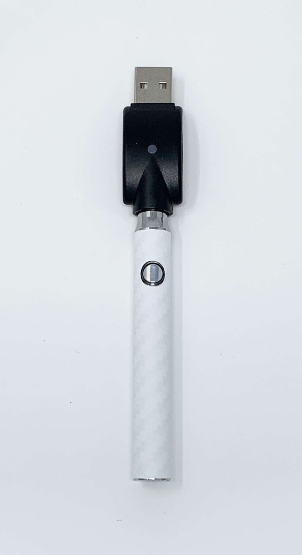 510 Threaded Battery White Carbon Fiber Vape Pen