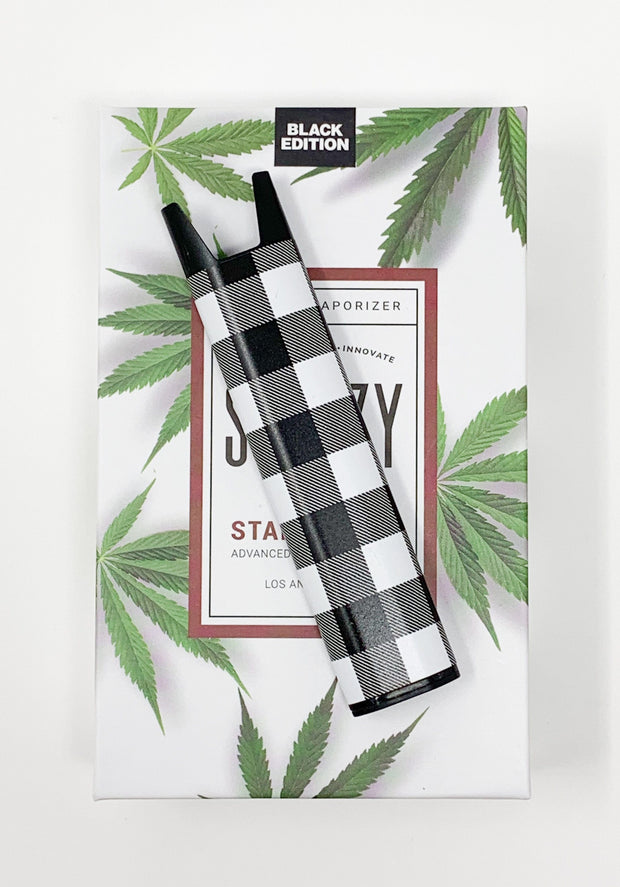 Stiiizy Pen Buffalo Plaid White Black Battery Vape Pen Starter Kit