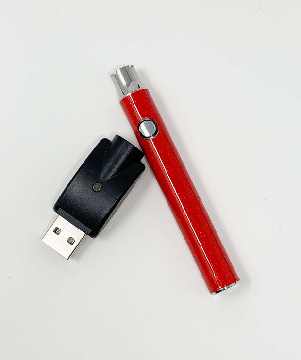 510 Threaded Battery Red Glitter Vape Pen