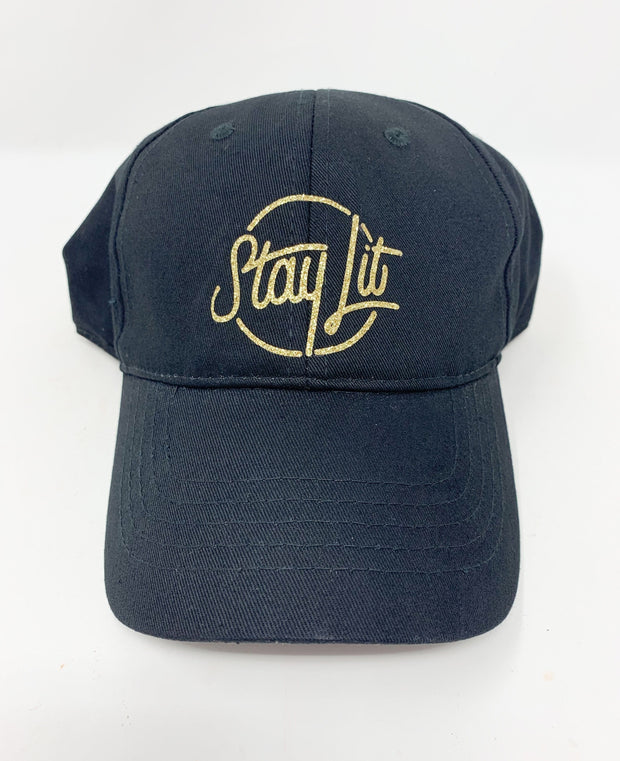 Black & Gold Glitter Dad Hat/Baseball Hat