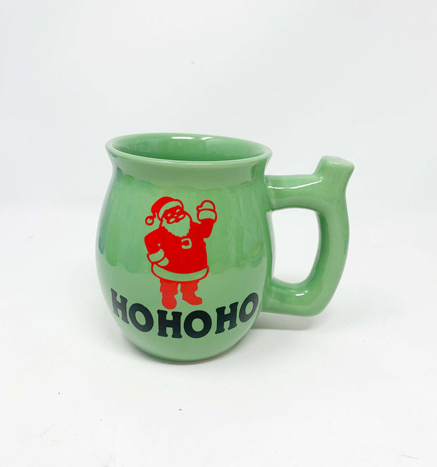 StayLit Wake N Bake Green Santa Mug Hand Pipe