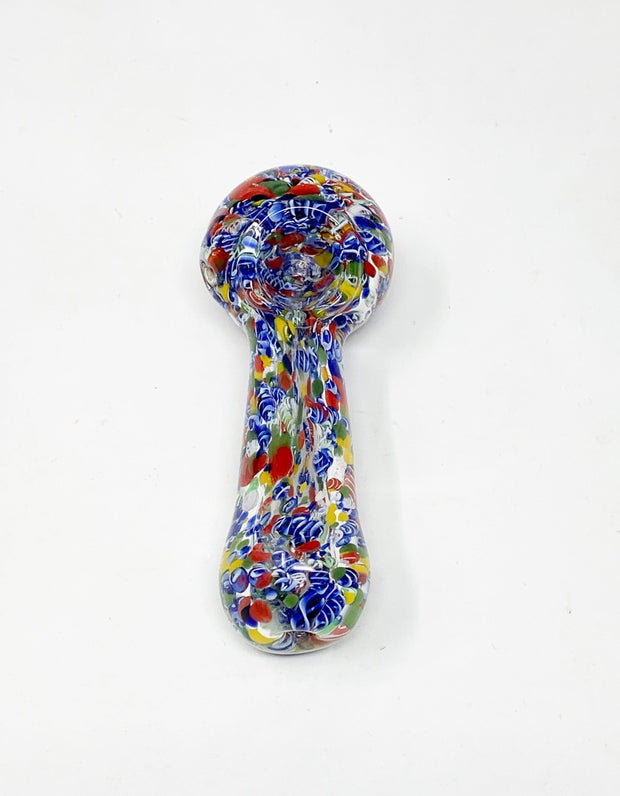 Blue confetti Speckled Glass Hand Pipe