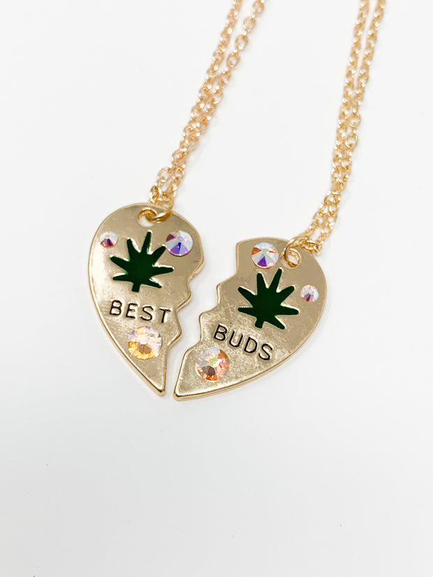 Swarovski Crystal Best Buds Gold Necklace