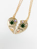 Swarovski Crystal Best Buds Gold Necklace