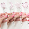 Pretty In Pink Crystal Glass Dildo