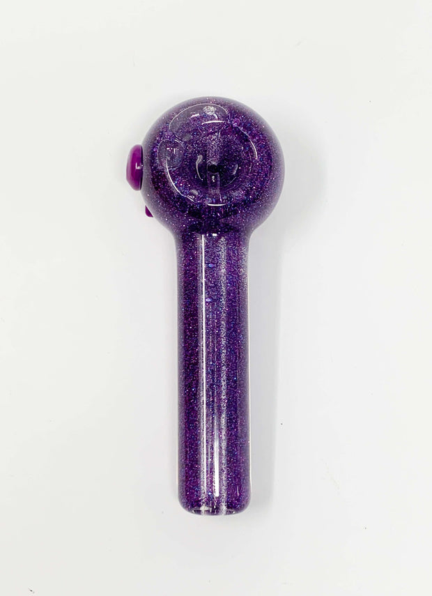 Purple Glitter Gel Filled 5.5in Water Pipe/Hand Pipe