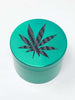 True Green Herb Grinder Carbon Fiber Weed Leaf 4 Piece 55mm W/ Cleaning Tool