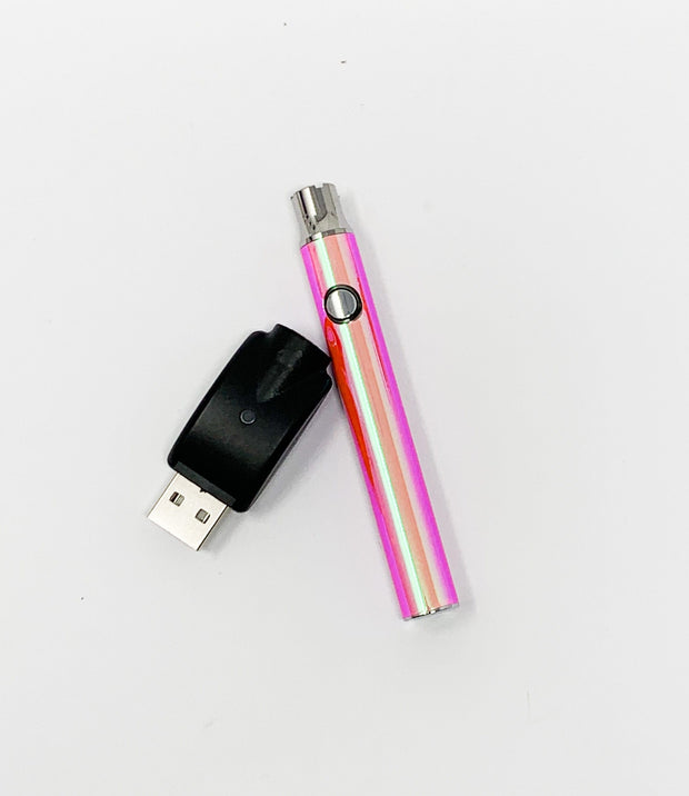 510 Threaded Battery Pink Orange Holographic Vape Pen
