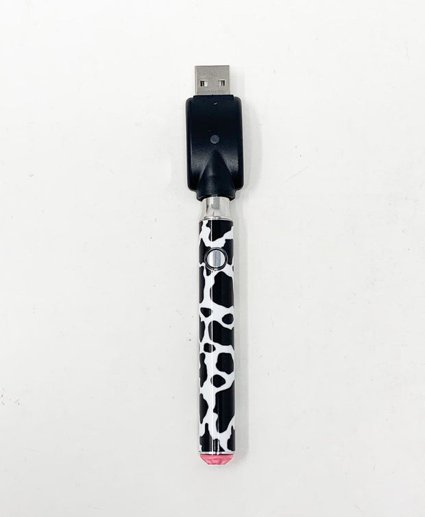 510 Threaded Battery Cow Print Pink Crystal Starter Kit