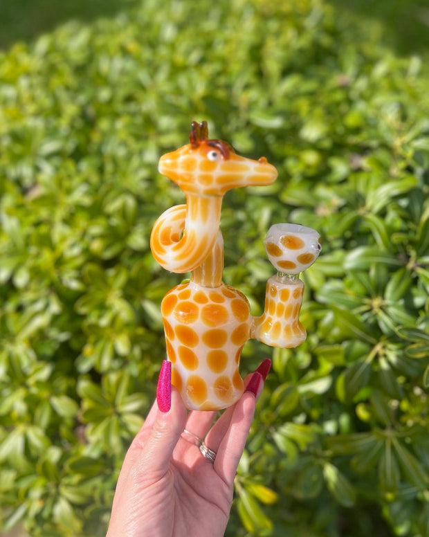 Jeffrey The Giraffe Glass Water Pipe/Dab Rig