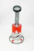 Ghost Mask Horror Bow 8.5in Bent Neck Glass Water Pipe/Dab Rig