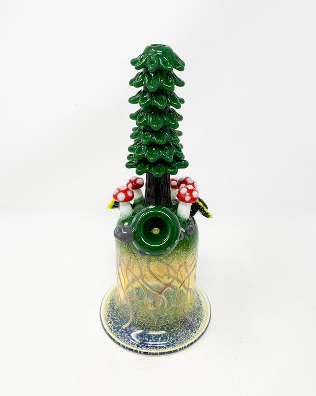 Los1Glass Red Mushroom Sunflower Tree Heady Glass Water Pipe/Dab Rig