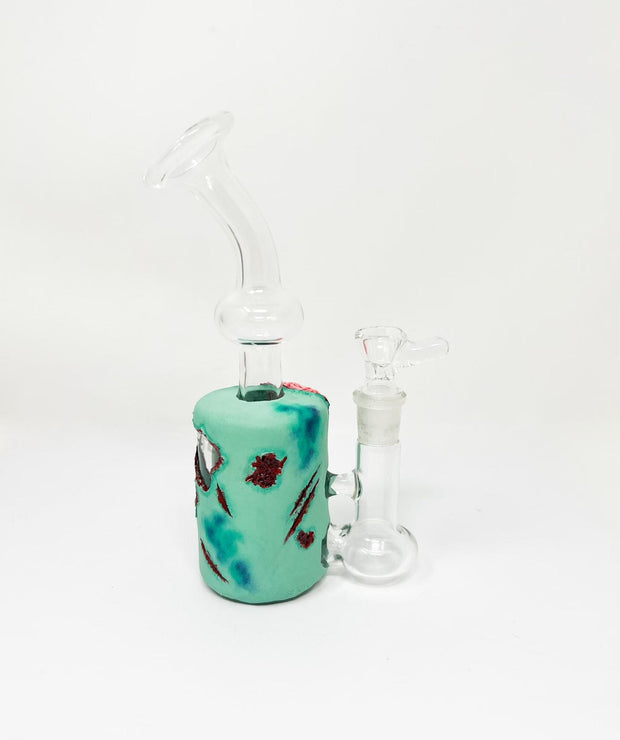 Zombie Brains Bent Neck Glass Water Pipe/Rig