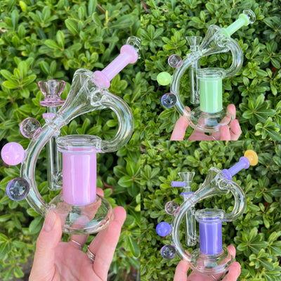 Pastel Planet Recycler Glass Water Pipe/Rig