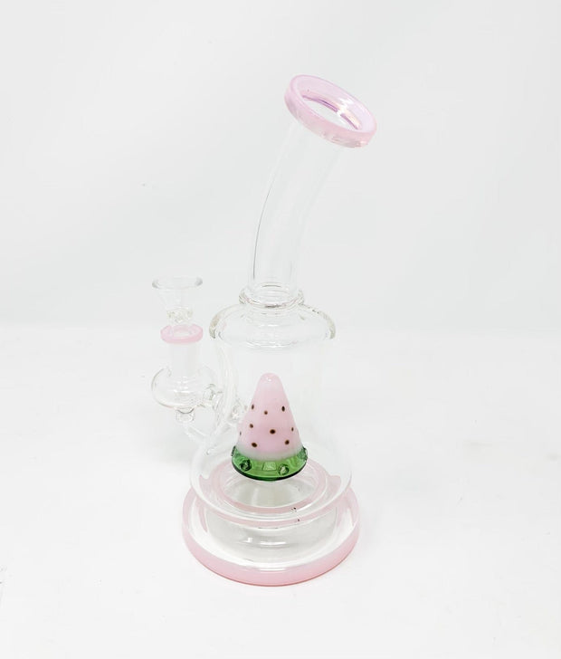 Pink Watermelon Glass Water Pipe/Dab Rig